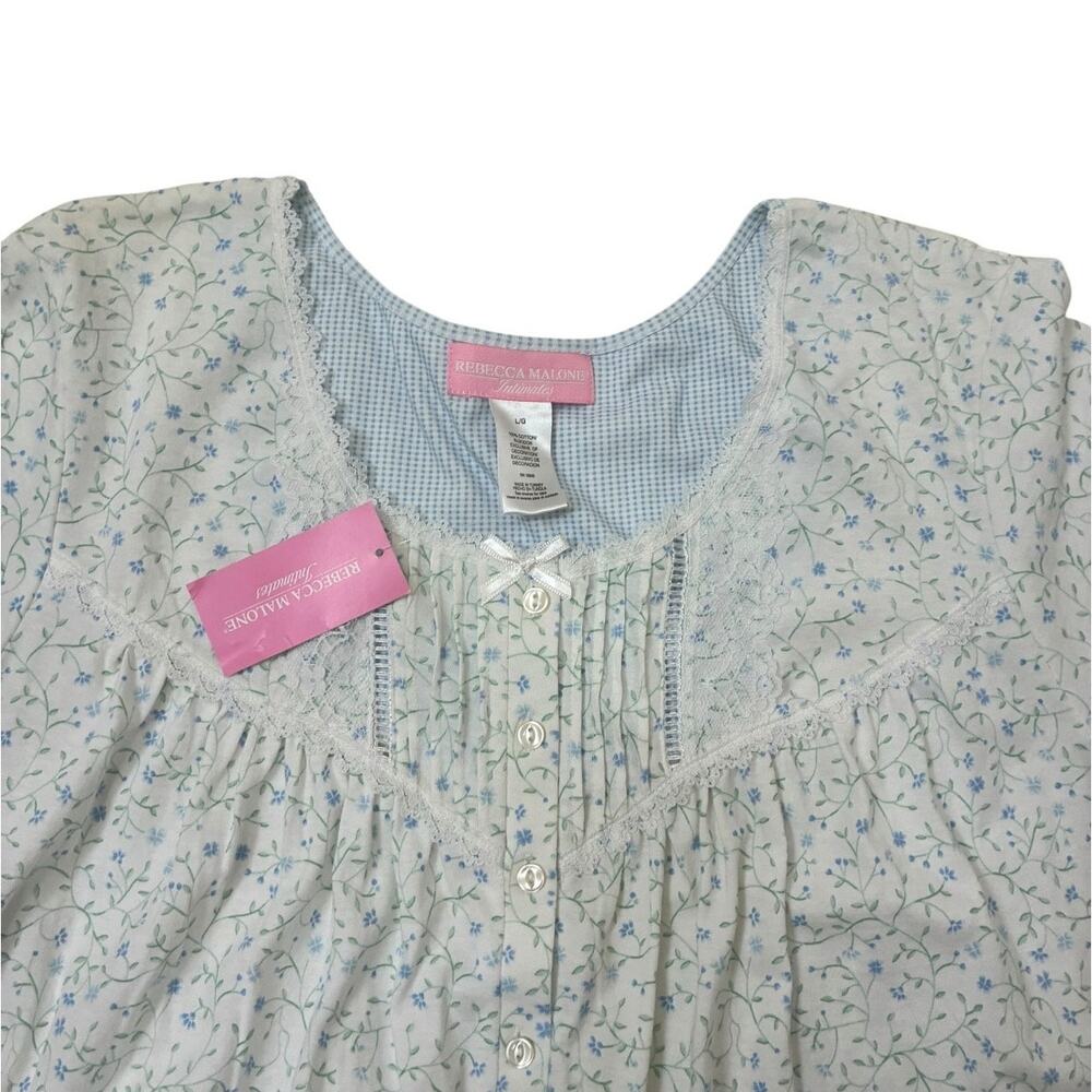 Rebecca Malone Intimates full length cap sleeve nightgown NWT size Large - Picture 5 of 9